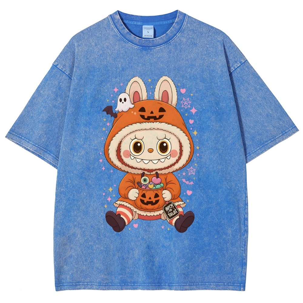 Halloween Labubu Washed T-Shirt