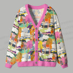 Psychedelic Forest Ugly Cardigan Sweater