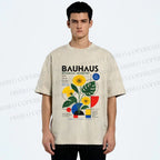 Unisex Bauhaus Plants Printed Washed Tee