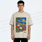 Unisex Yayoi Kusama Meadow Printed Washed Tee