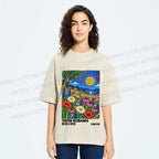 Unisex Yayoi Kusama Meadow Printed Washed Tee