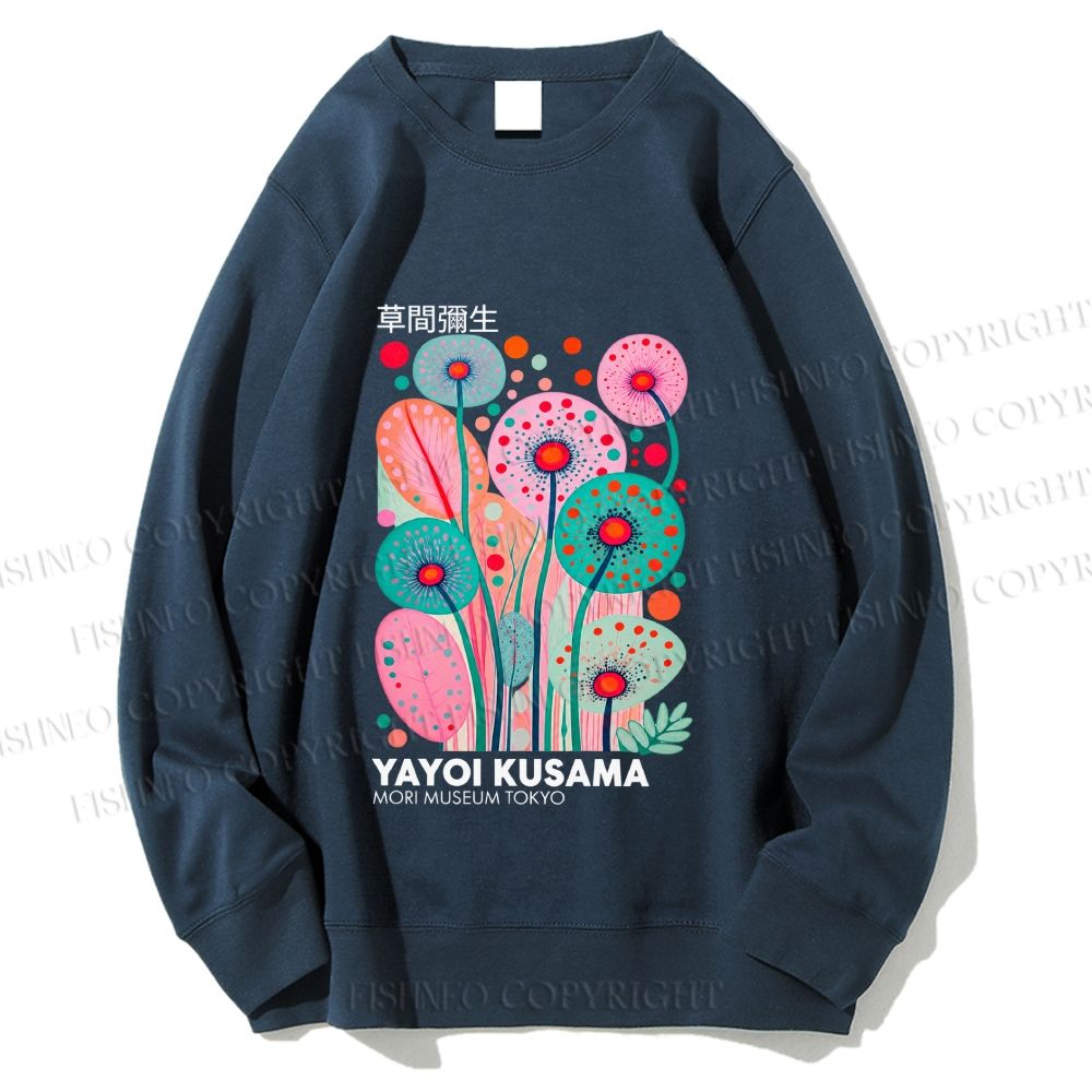 Unisex Yayoi Kusama Dandelion Printed Sweatshirt