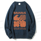 Unisex Bauhaus Abstract Plants Printed Sweatshirt