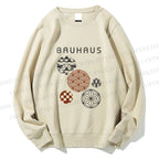 Unisex Bauhaus Geometric Printed Sweatshirt