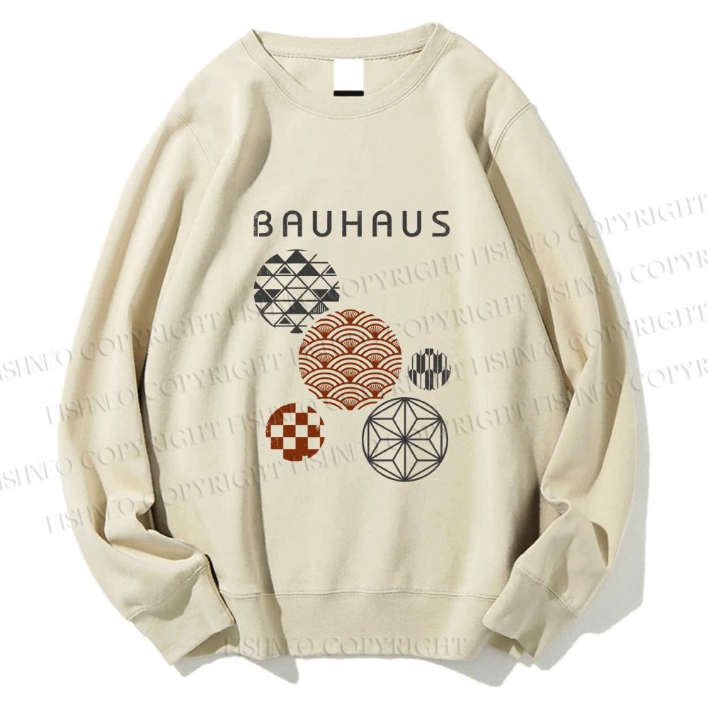 Unisex Bauhaus Geometric Printed Sweatshirt