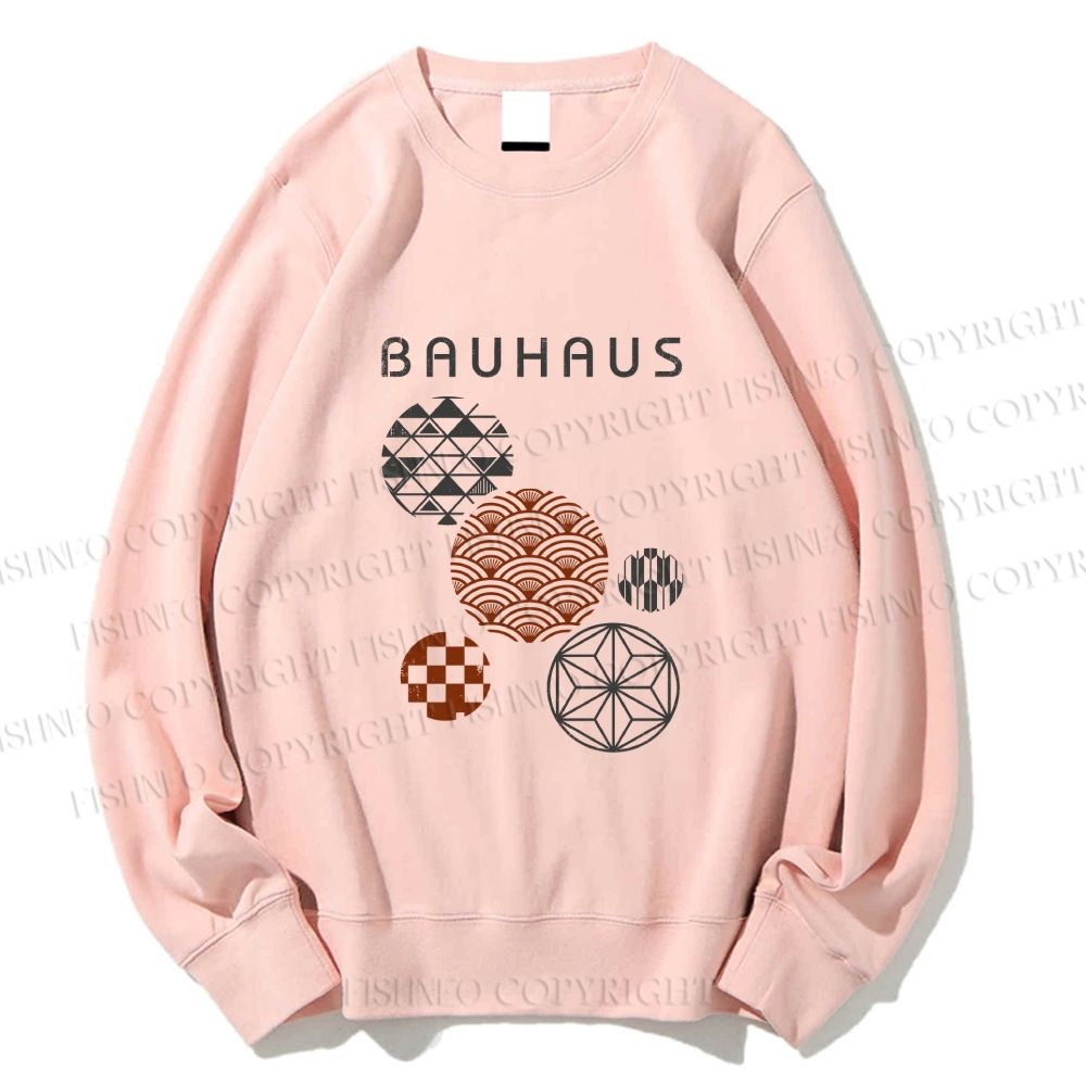 Unisex Bauhaus Geometric Printed Sweatshirt