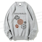 Unisex Bauhaus Geometric Printed Sweatshirt