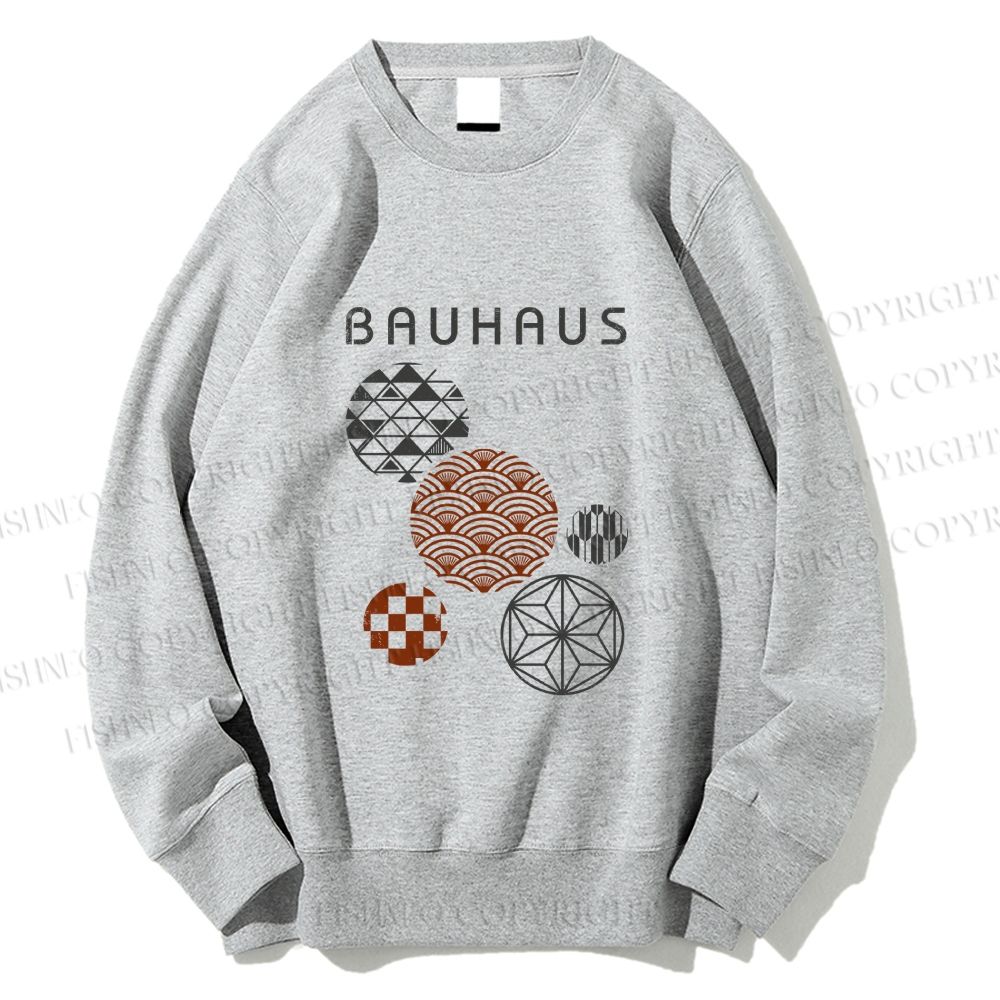 Unisex Bauhaus Geometric Printed Sweatshirt