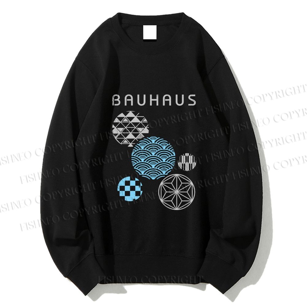 Unisex Bauhaus Geometric Printed Sweatshirt