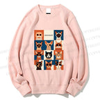 Unisex Bauhaus Cats Printed Sweatshirt