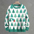 Christmas Wood Crew Neck Sweater