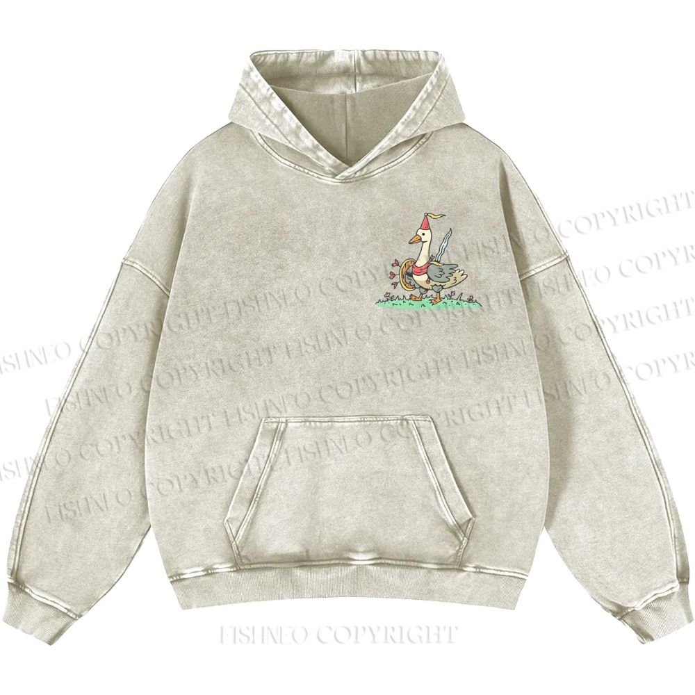 Unisex Silly Goose Plead Guilty Casual Printed Double-sided Washed Hoodie