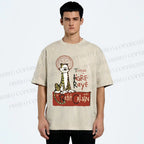 Unisex Calvin and Hobbes Printed Washed Tee