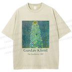 Unisex Klimt the Sunflower Printed Washed Tee