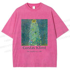 Unisex Klimt the Sunflower Printed Washed Tee