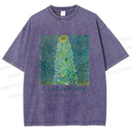 Unisex Klimt the Sunflower Printed Washed Tee