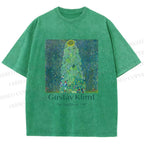 Unisex Klimt the Sunflower Printed Washed Tee