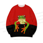 Silly Frog Core-spun yarn long-sleeve sweater