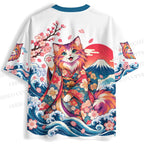 Wearing Kimono Cat Jersey Shirts