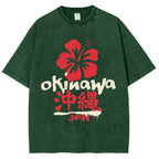 Okinawa Japan Vintage Wash Japanese Design T-Shirt