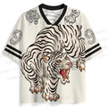 Japanese Ukiyo-e Tiger Vintage Jersey Shirts