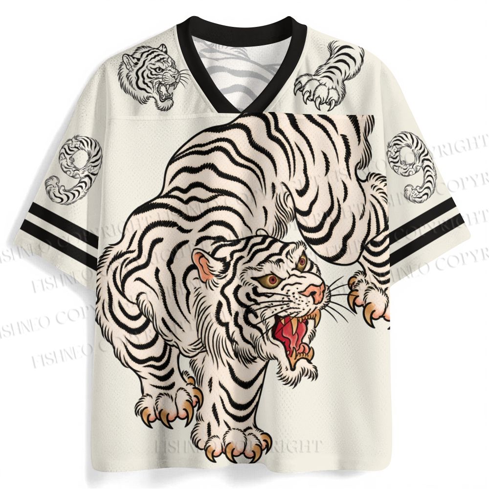 Japanese Ukiyo-e Tiger Vintage Jersey Shirts