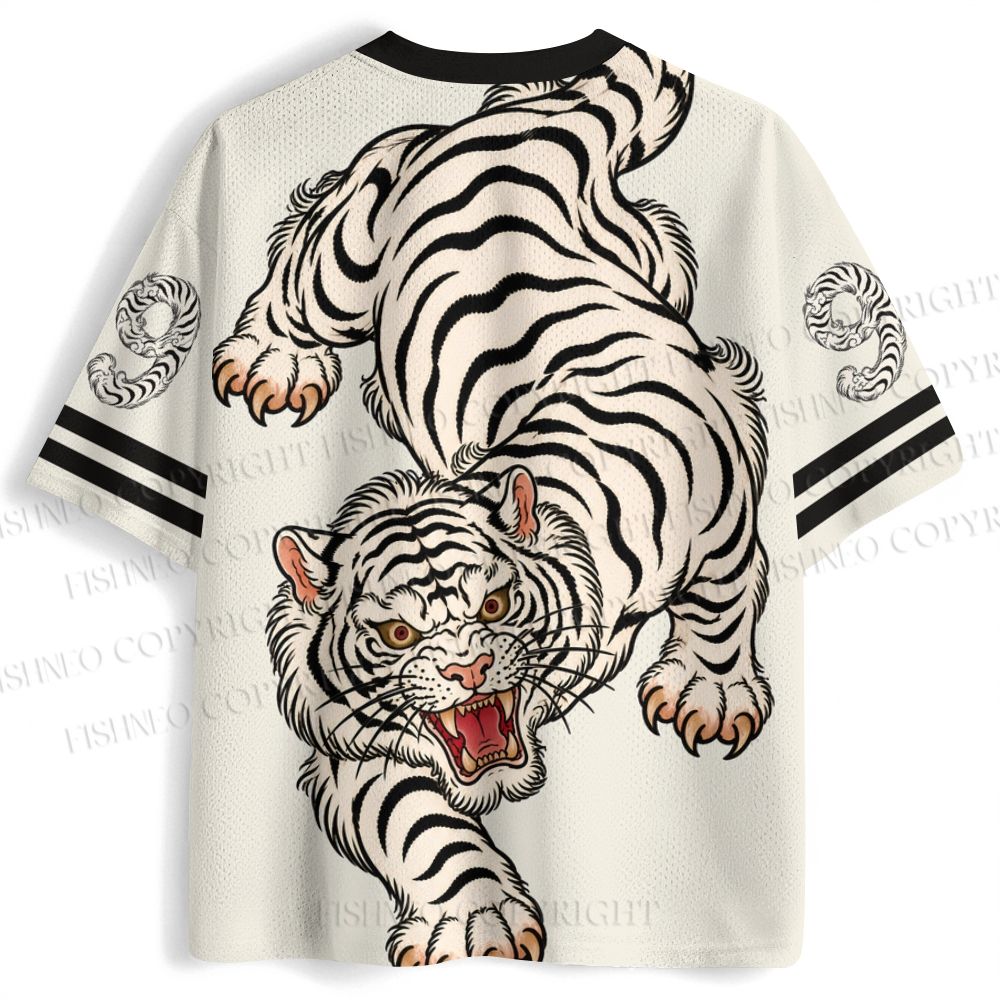 Japanese Ukiyo-e Tiger Vintage Jersey Shirts