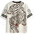 Japanese Ukiyo-e Tiger Vintage Jersey Shirts