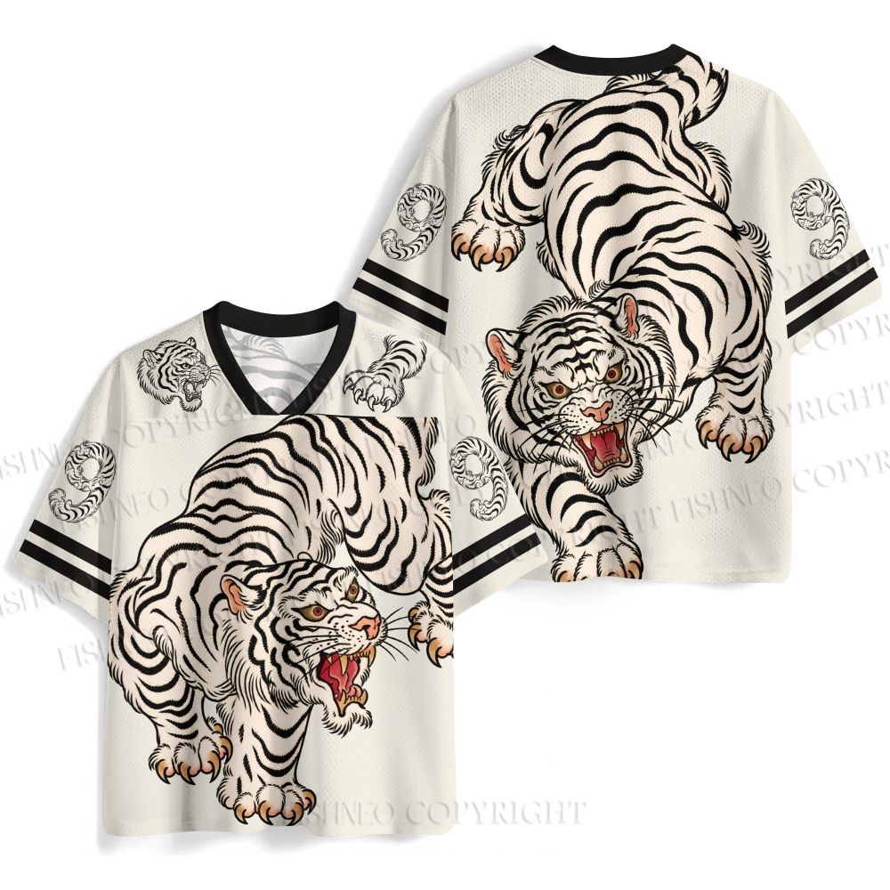 Japanese Ukiyo-e Tiger Vintage Jersey Shirts