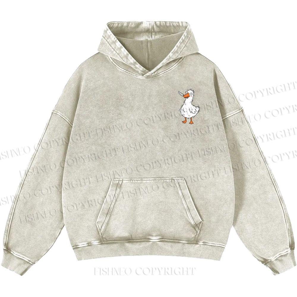 Unisex Unstable Goose Casual Printed Double-sided Washed Hoodie