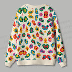 Colorful Leopard Printed Ugly Cardigan Sweater