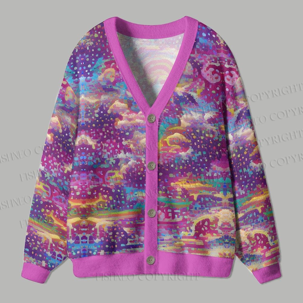 Dreamlike Starry Sky Ugly Cardigan Sweater