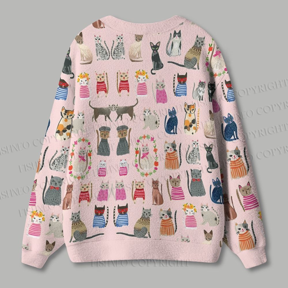 Cute Cats Ugly Cardigan Sweater