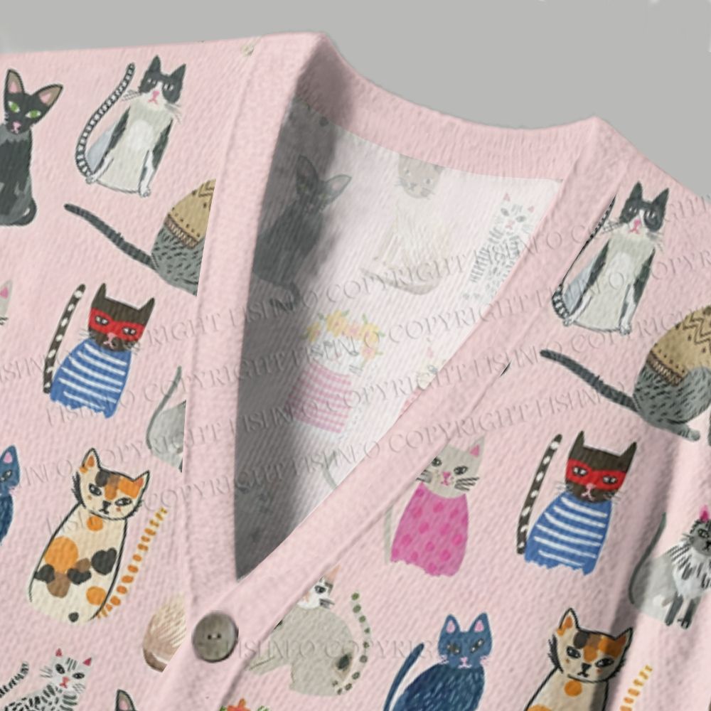 Cute Cats Ugly Cardigan Sweater