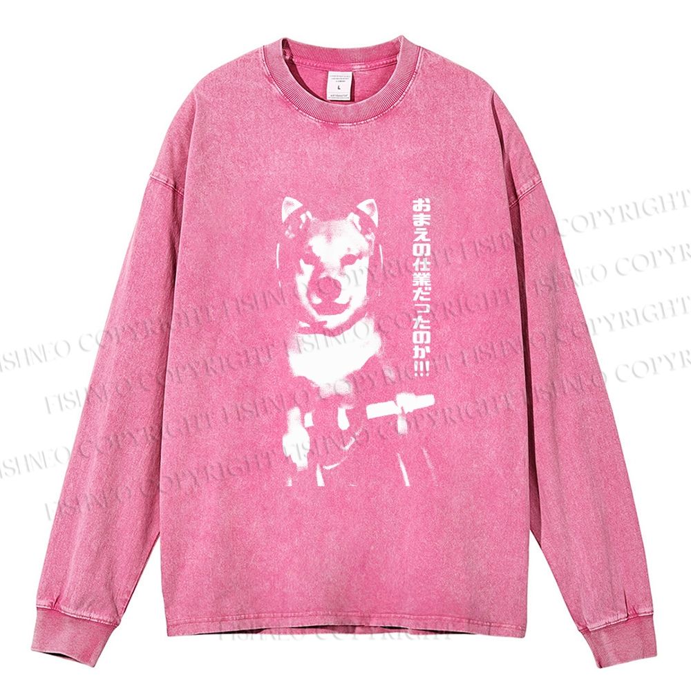 Unisex Casual Washed So It Was All Your Work Printed Long Sleeve T-shirt