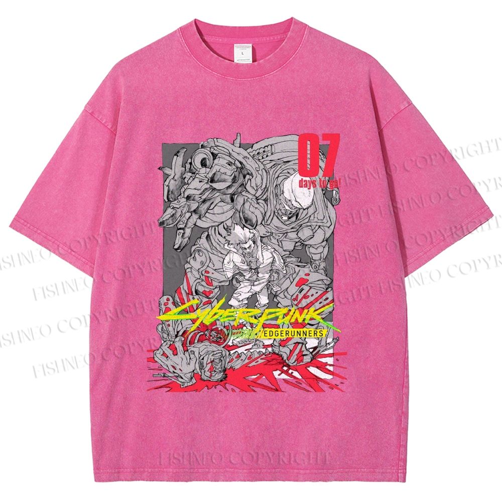 Unisex Cyberpunk: Edgerunners Printed Washed Tee