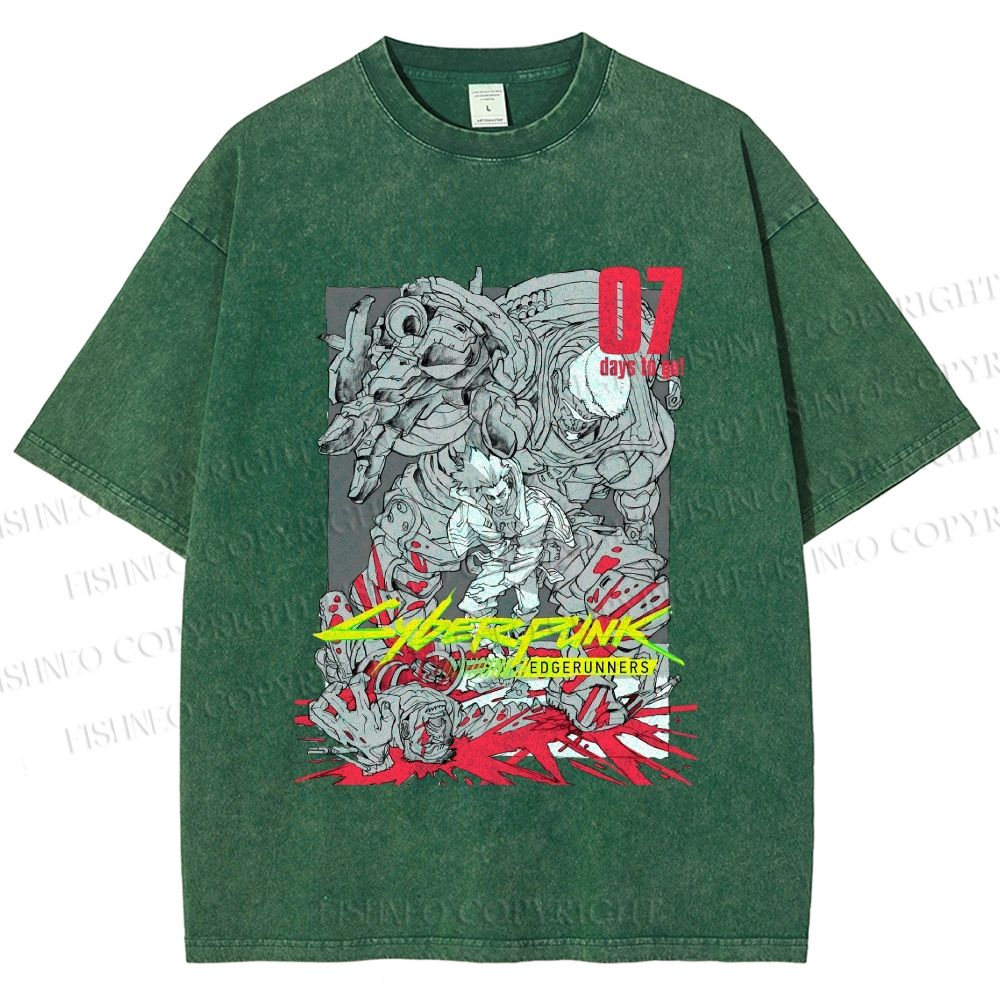 Unisex Cyberpunk: Edgerunners Printed Washed Tee