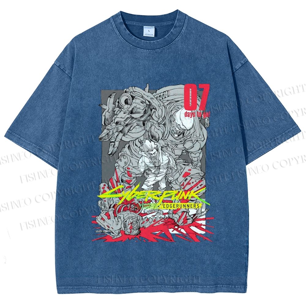 Unisex Cyberpunk: Edgerunners Printed Washed Tee