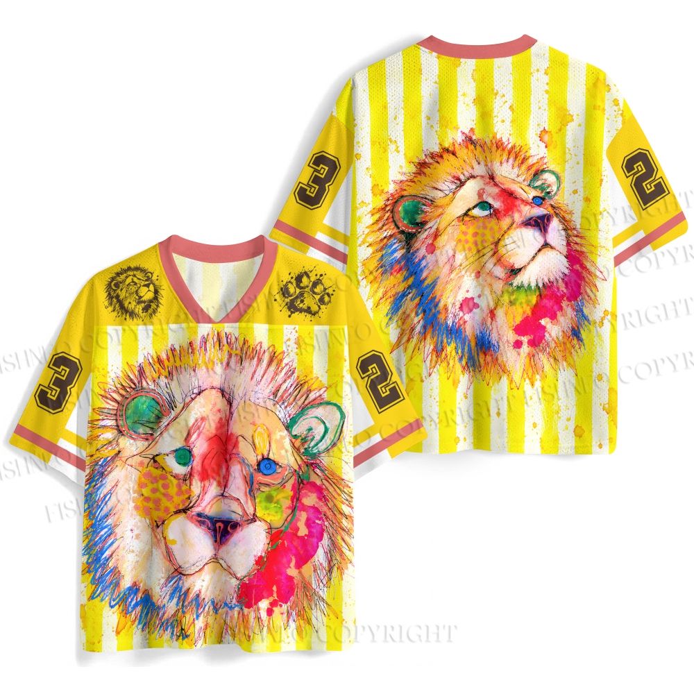 Hand Sketch Lion Jersey Shirts