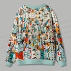 Joan Miró Style Ugly Cardigan Sweater