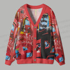 Jean-Michel Basquiat Graffiti Ugly Cardigan Sweater