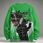 Jean-Michel Basquiat Graffiti Raglan Sweater