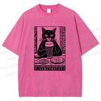 Unisex Let's Drink Beer Printed Washed Tee