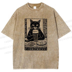 Unisex Let's Drink Beer Printed Washed Tee