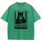 Unisex Let's Drink Beer Printed Washed Tee