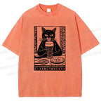 Unisex Let's Drink Beer Printed Washed Tee