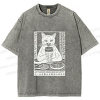 Unisex Let's Drink Beer Printed Washed Tee