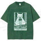 Unisex Let's Drink Beer Printed Washed Tee
