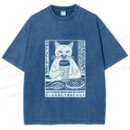 Unisex Let's Drink Beer Printed Washed Tee