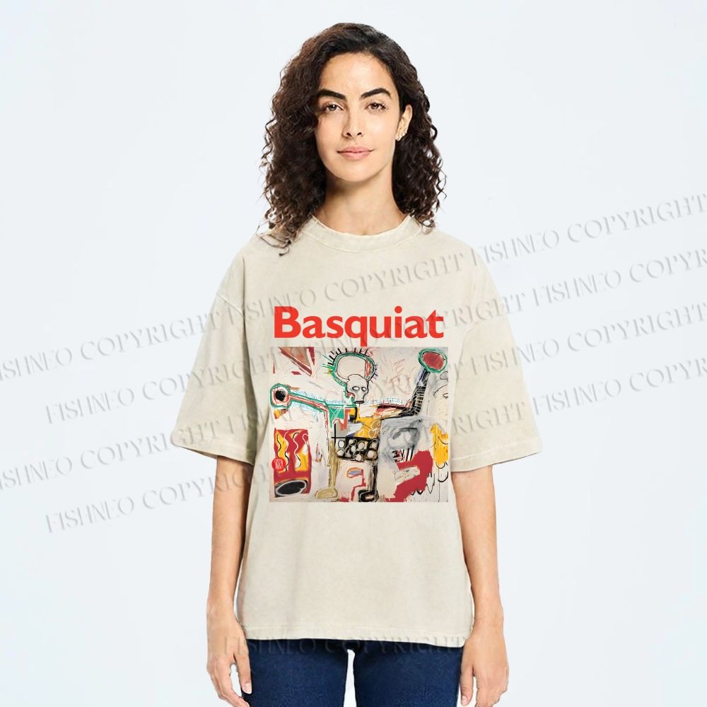 Unisex Jean-Michel Basquiat Untitled Printed Washed Tee